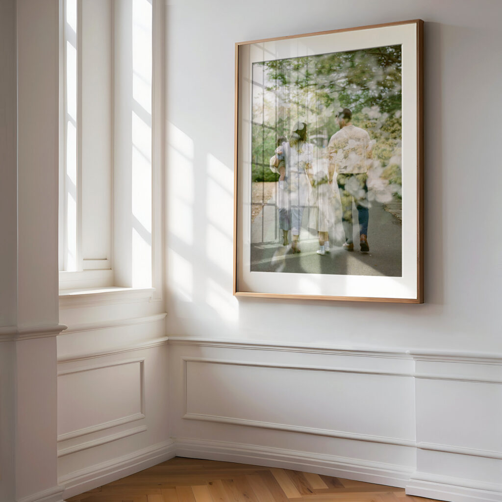 framed family photo by full service photographer in huntsville